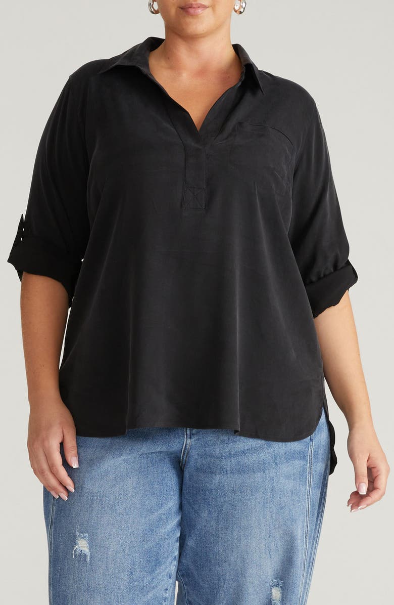 Universal Standard Button-Back Shirt, Main, color,
