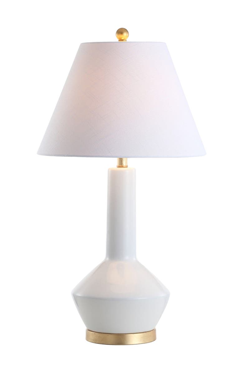 JONATHAN Y Copenhagen 29" Ceramic/Metal LED Table Lamp, Main, color, White
