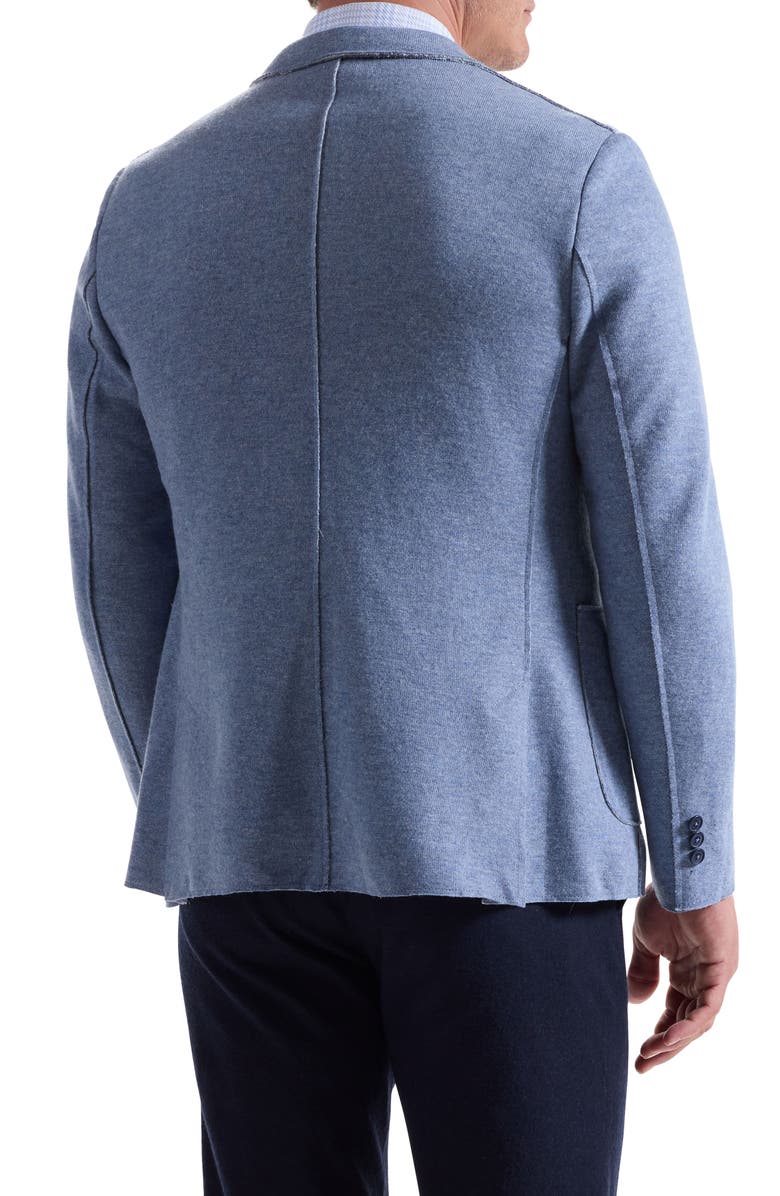 Bugatchi Wool Blend Laser Cut Blazer, Alternate, color, Air Blue