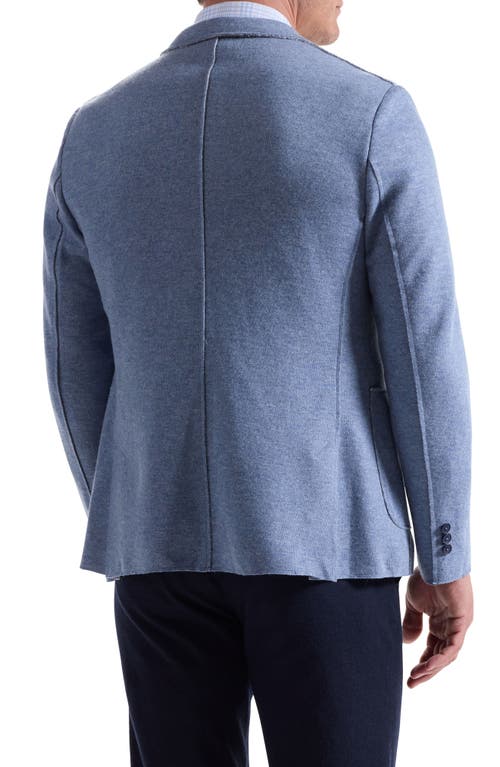 Bugatchi Wool Blend Laser Cut Blazer In Blue