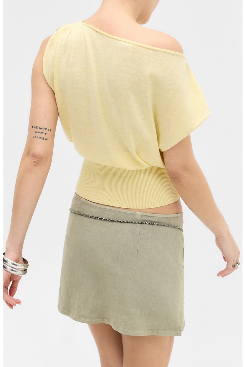 Bailey Boat Neck Knit Crop Top, Alternate, color, YELLOW