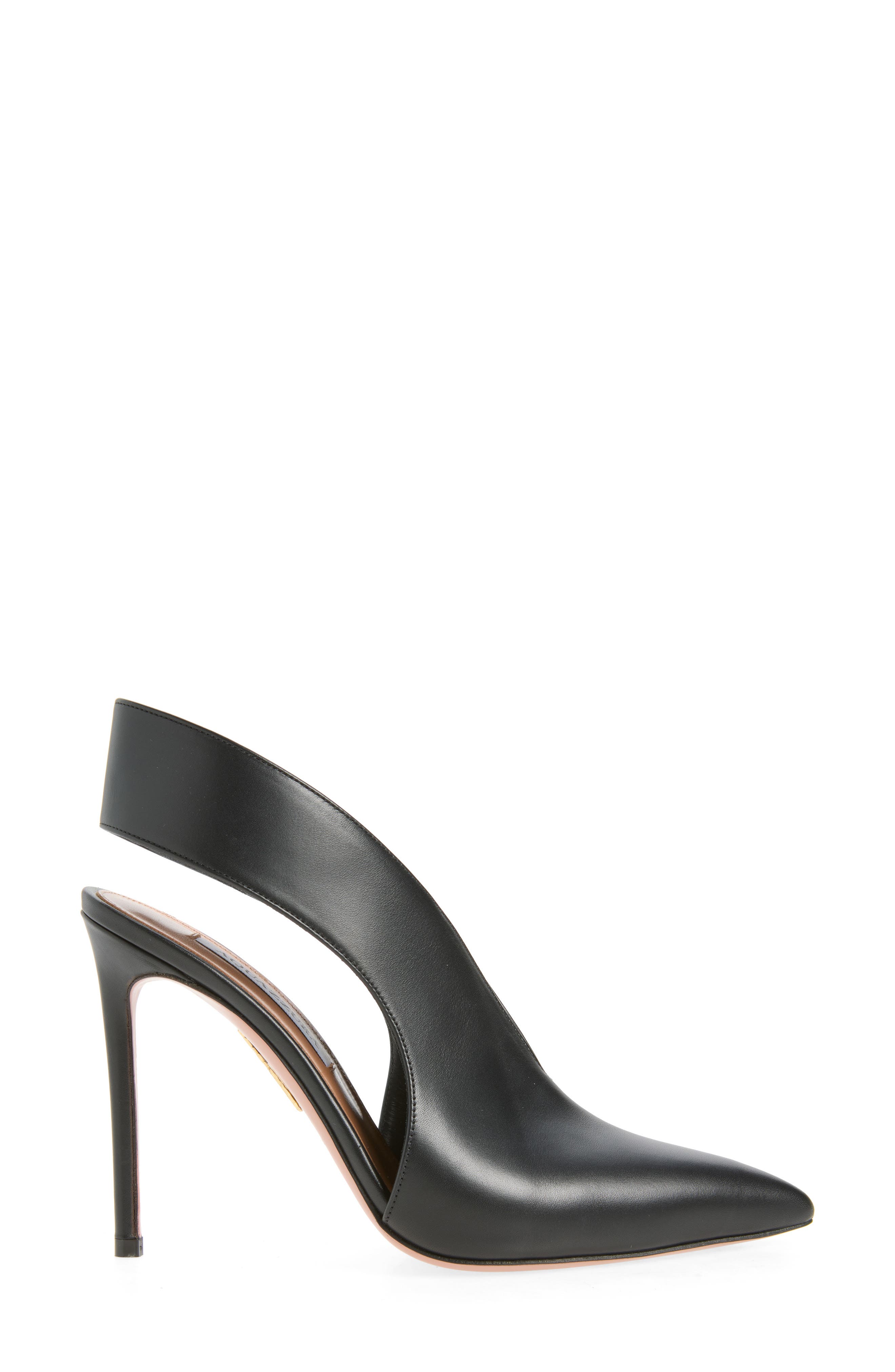 Heart Stopper Pointed Toe Slingback Sandal, Alternate, color, BLACK