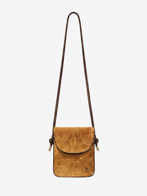 Naya Suede Leather Flap Crossbody & Shoulder Bag