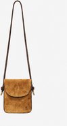 Mine Bilgi Naya Suede Leather Flap Crossbody & Shoulder Bag