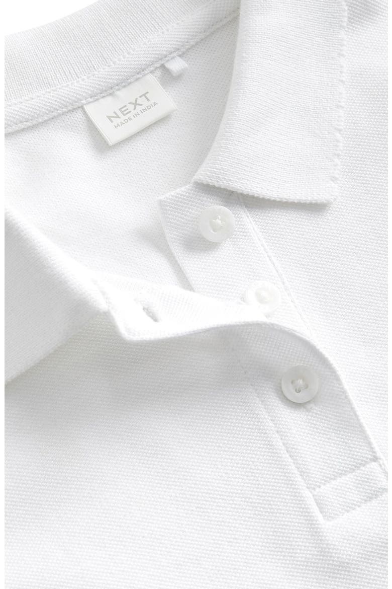 Kids' 5-Pack Short Sleeve Piqué Polos, Alternate, color, WHITE