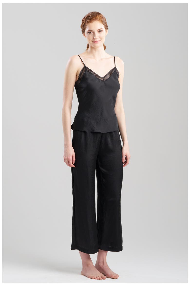 Ashley Icon Cami PJ Set w/ Lace, Alternate, color, BLACK