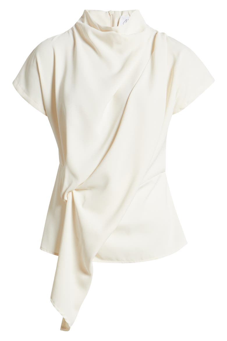 Jade Asymmetric Drape Top, Alternate, color, IVORY