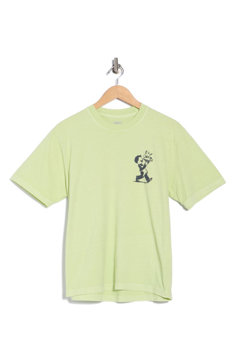 Obey Fresh Hot Obey Graphic T-Shirt, Alternate, color, Pigment Shadow Lime