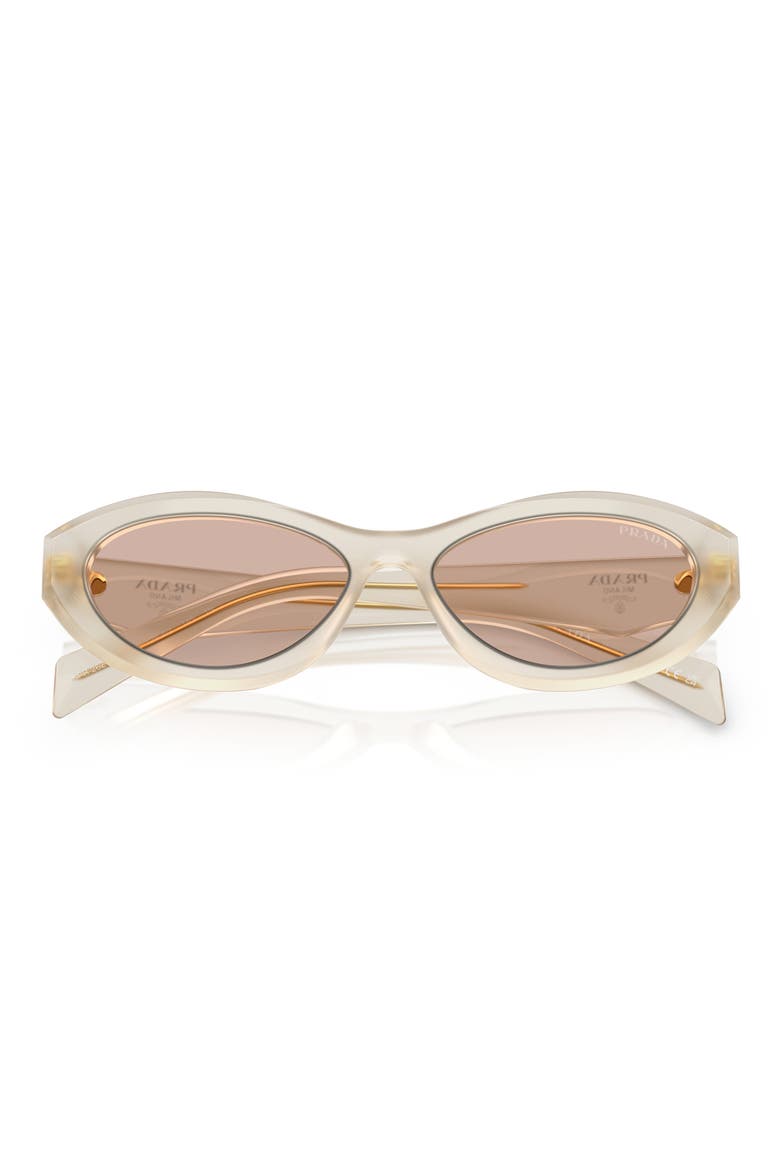 55mm Irregular Sunglasses, Alternate, color, BROWN WHITE