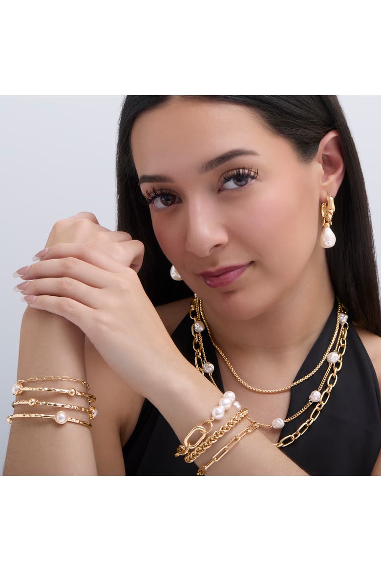 Yellow Gold-Plated Bracelet, Alternate, color, Gold