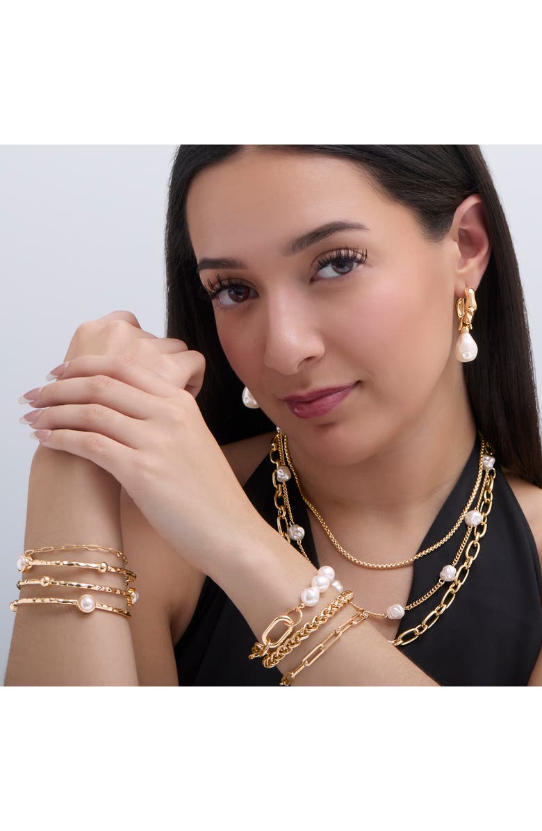 BCBG Yellow Gold-Plated Bracelet, Alternate, color, Gold