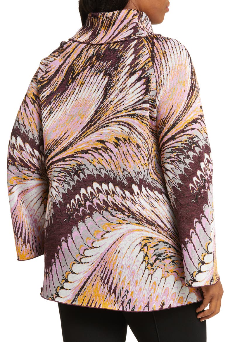 X Mary Katranzou Metallic Jacquard Tunic Sweater, Alternate, color, PINK MULTI
