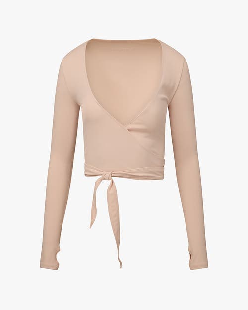 WEWOREWHAT WEWOREWHAT LONG SLEEVE WRAP TOP