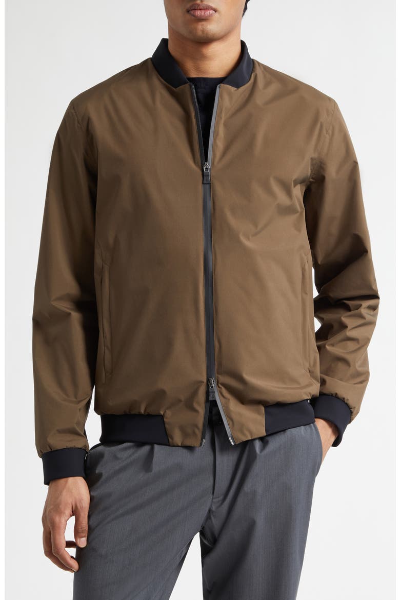 Waterproof Bomber Jacket, Main, color, ARMY GREEN