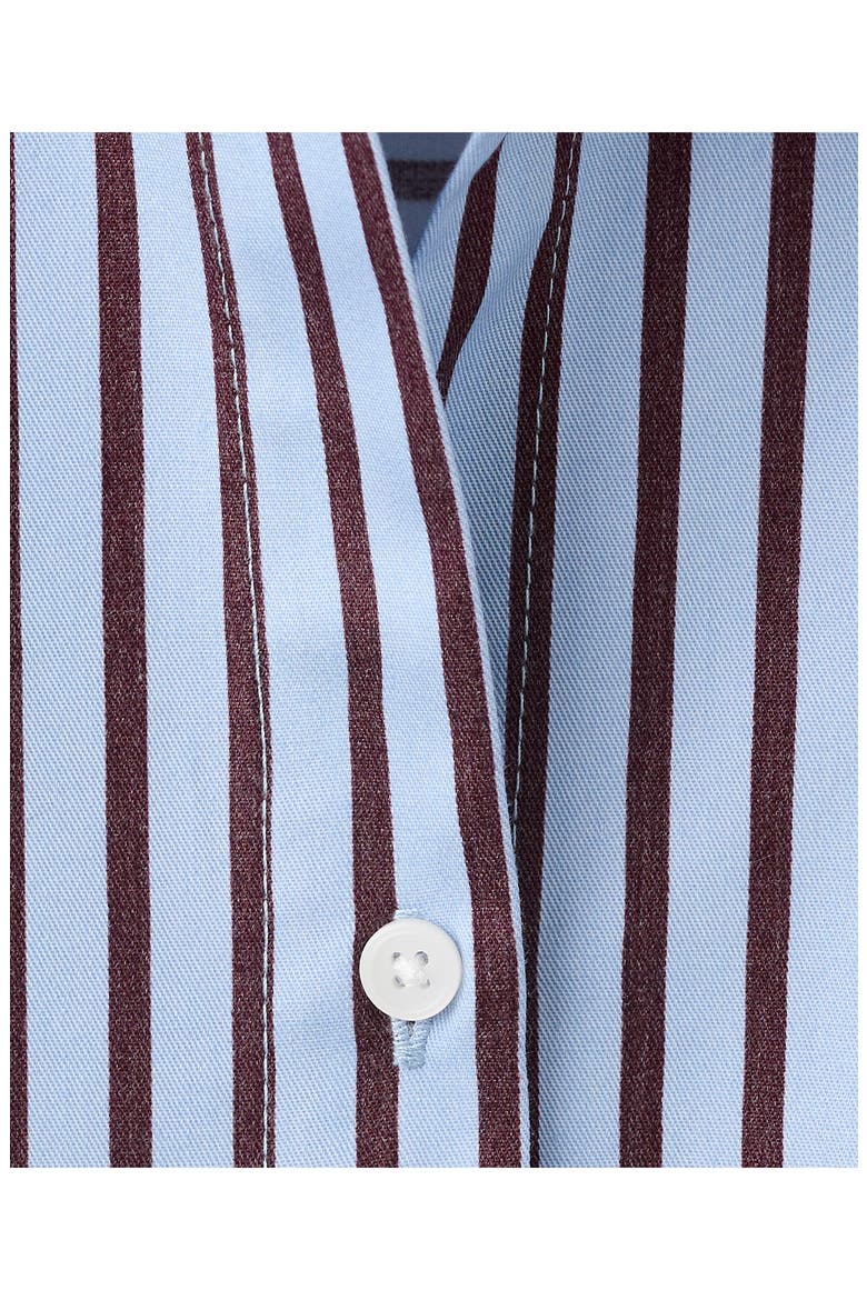 Stripe Cotton Blend Button-Up Shirt, Alternate, color, SKY BLUE