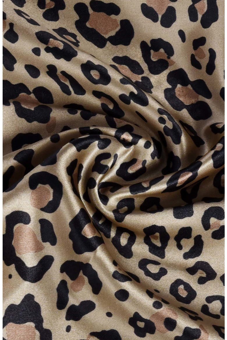 Elegance Leopard Satin Sheet Set, Alternate, color, LEOPARD