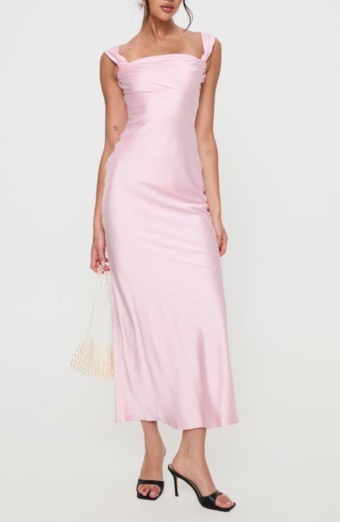 Azura Sleeveless Satin Maxi Dress