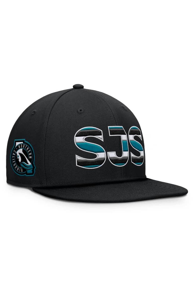 FANATICS Men's Fanatics Black San Jose Sharks Authentic Pro Alternate Jersey Snapback Hat, Main, color, Black