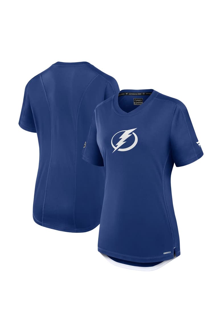 Women's Fanatics  Blue Tampa Bay Lightning Authentic Pro Rink Tech T-Shirt, Main, color, Blue