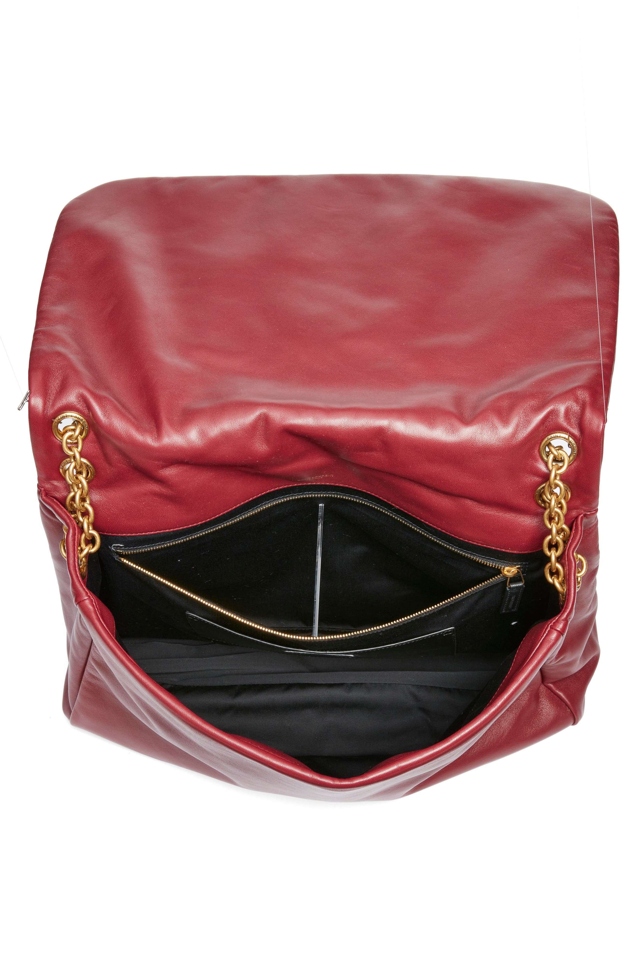 Saint Laurent Jamie 4.3 Patchwork Leather Tote, Alternate, color, New Dark Bordeaux