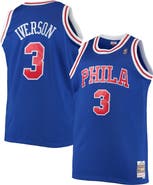 Mitchell & Ness Men's Mitchell & Ness Allen Iverson Royal Philadelphia 76ers 1996/97 Big & Tall Hardwood Classics Swingman Jersey
