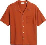 FRAME Relaxed Jacquard Camp Shirt