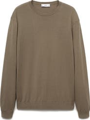 MANGO Crewneck Cotton Sweater