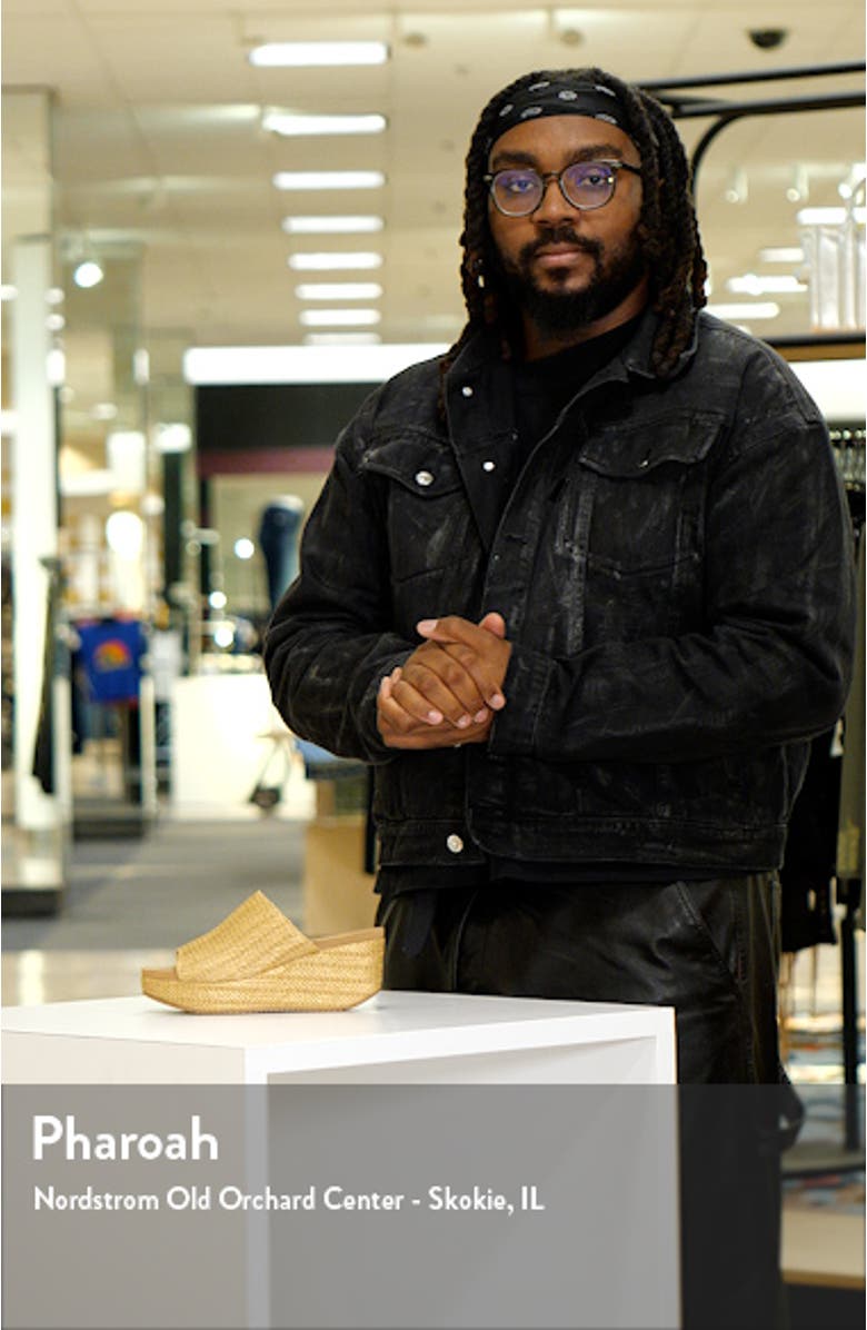 Canteen Water Resistant Raffia Wedge Platform Sandal, sales video thumbnail