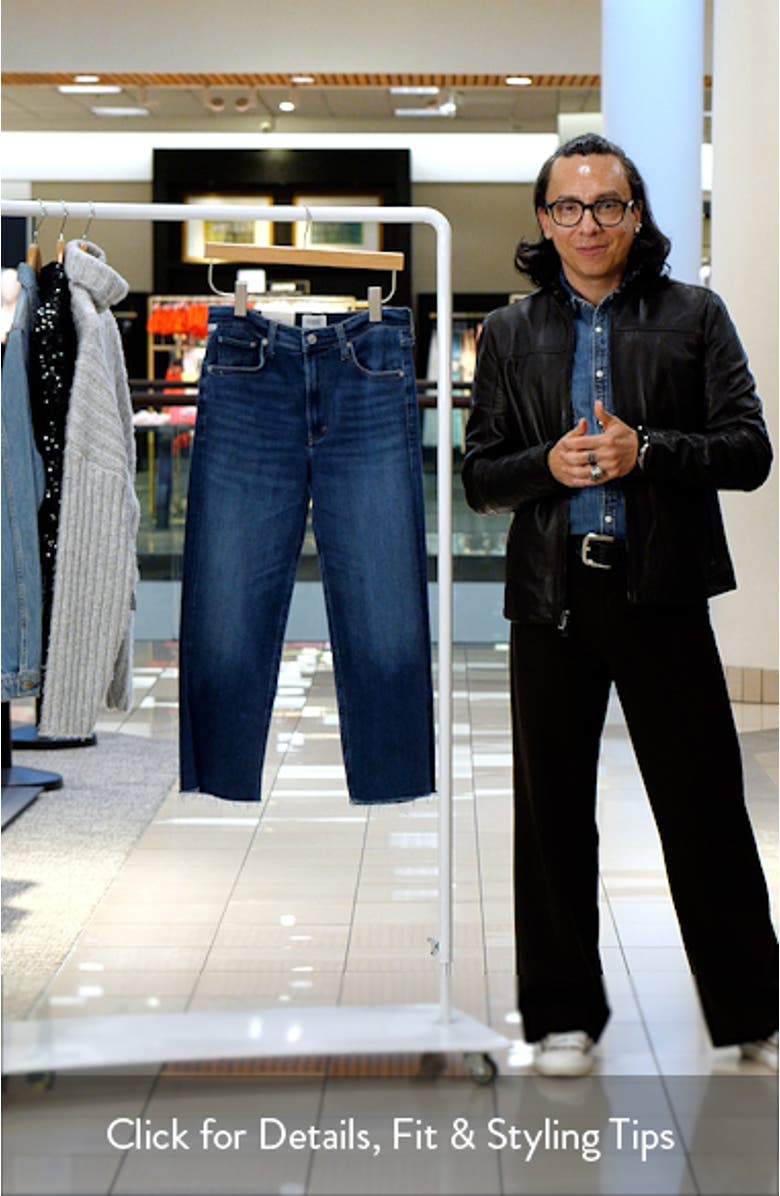 Palma Frayed High Waist Straight Leg Jeans, sales video thumbnail