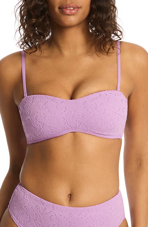 Interlace Seamless Bandeau Bikini Top
