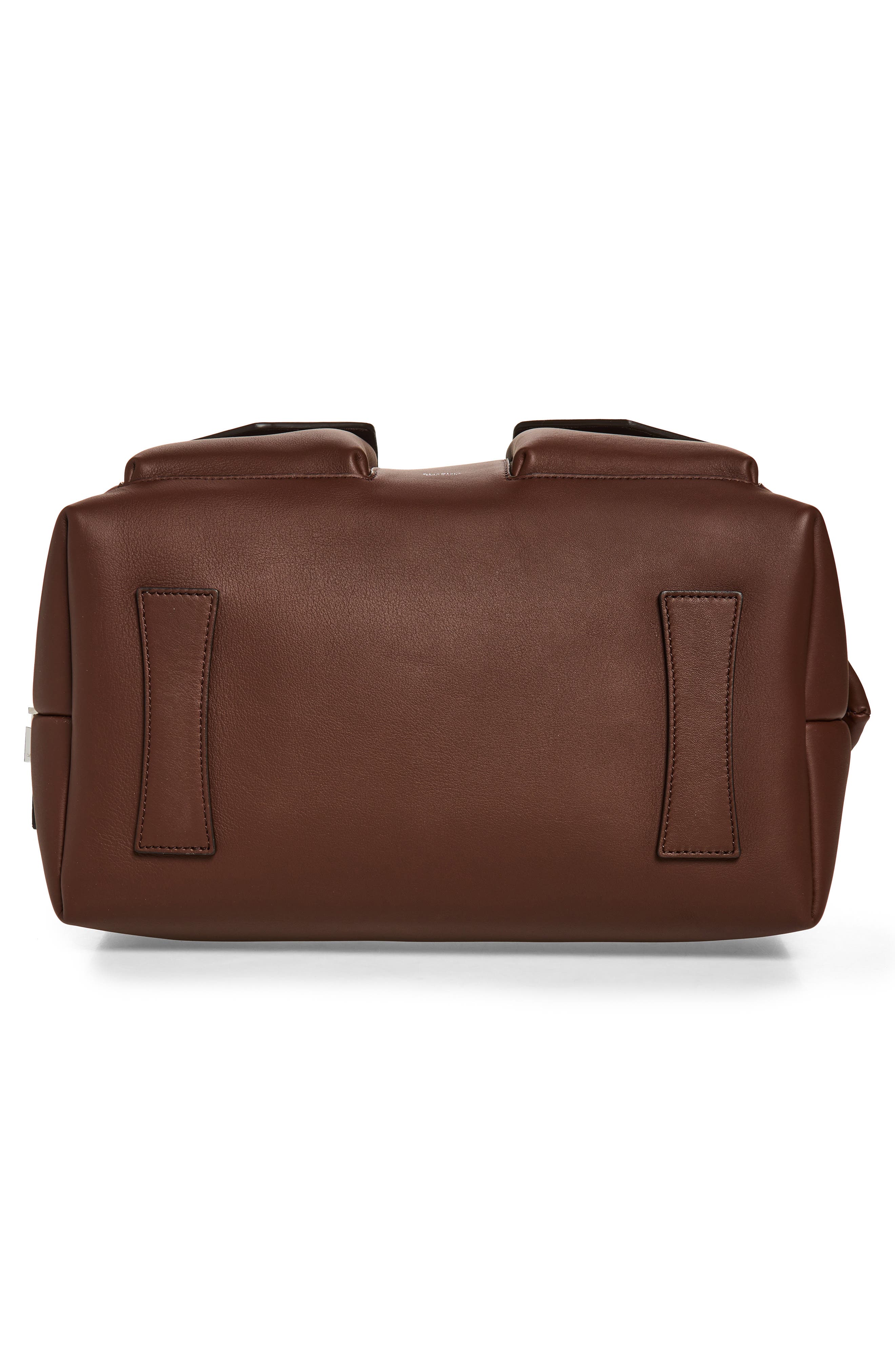 Max Mara Bowler Leather Satchel, Alternate, color, Brown