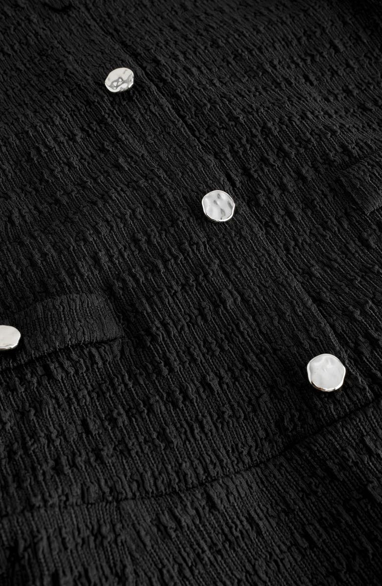 Friends Like These Textured Jersey Drop Waist Dress, Alternate, color, Black