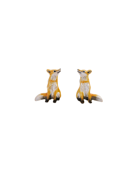 Enamel Fox Earrings