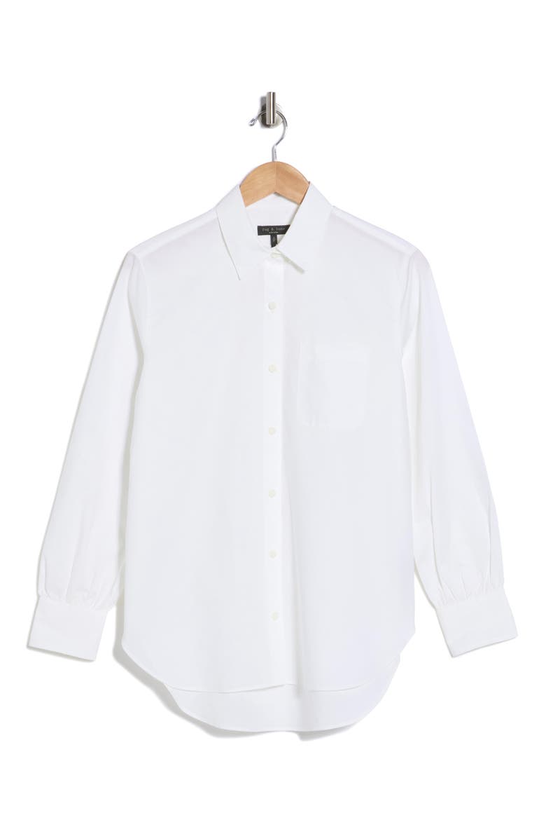 Max Cotton Button-Up Shirt, Alternate, color, WHITE