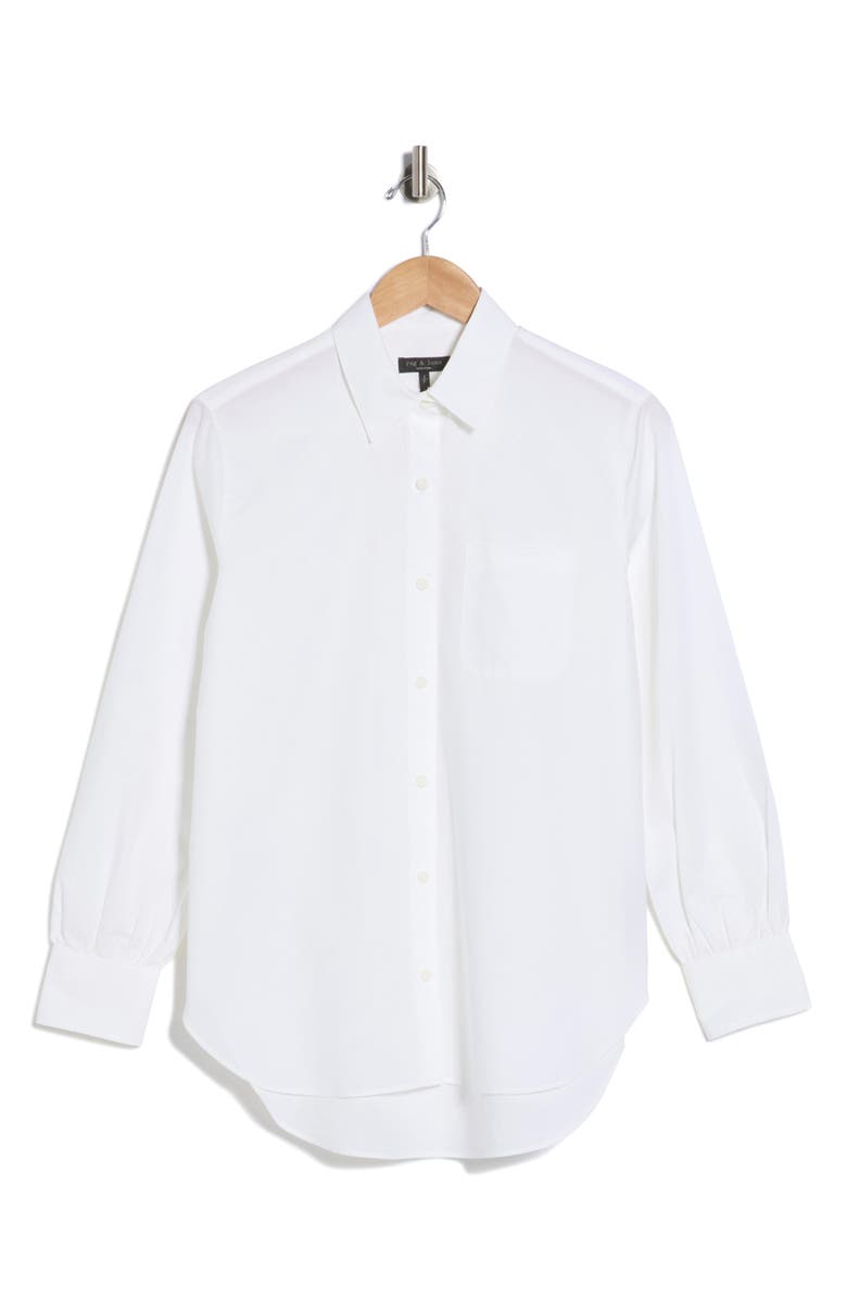rag & bone Max Cotton Button-Up Shirt, Main, color, White