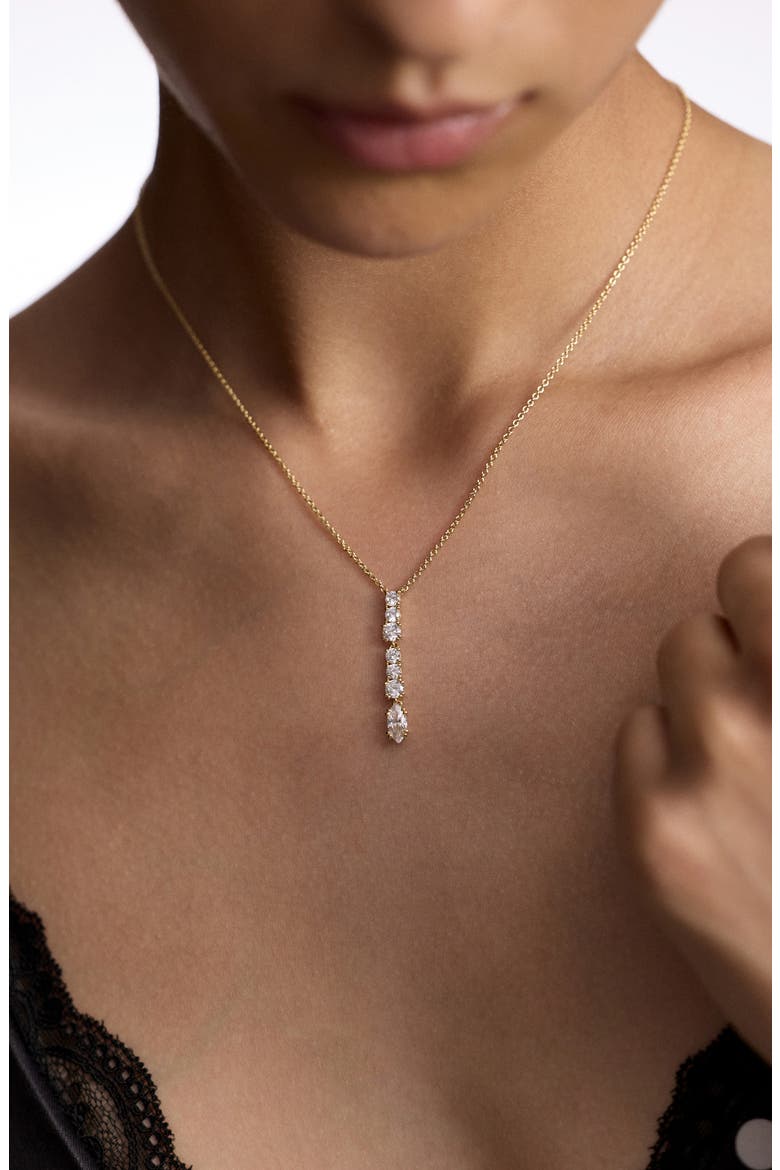 Twinnie Cubic Zirconia Pendant Necklace, Alternate, color, GOLD
