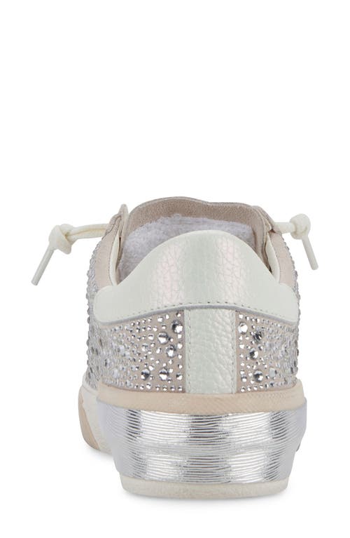 Dolce Vita Zina Crystal Sneakers Ivory Suede In White