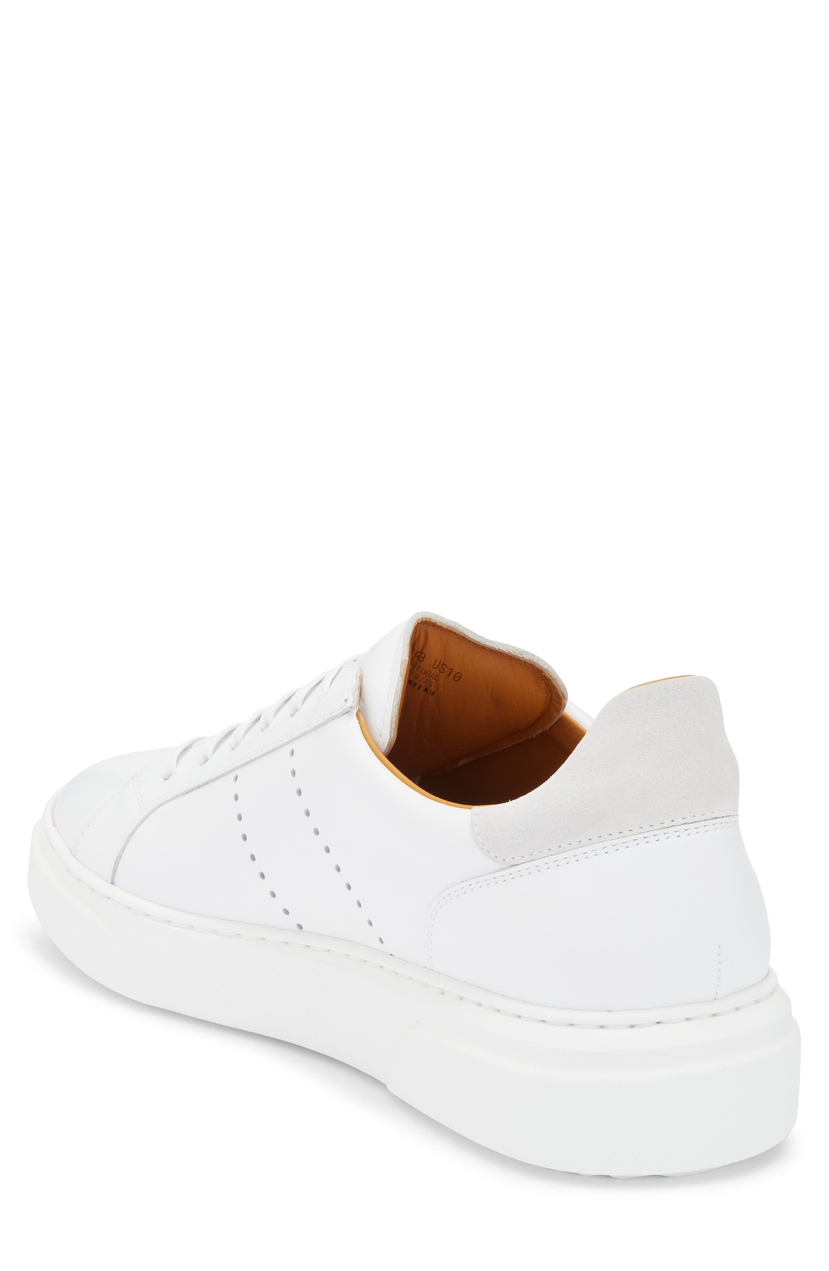 Magnanni Muro Sneaker, Alternate, color, White / White Suede