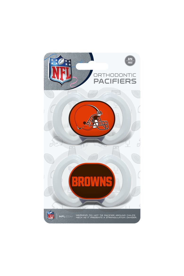 Cleveland Browns Pacifier 2-Pack, Alternate, color, Multicolor