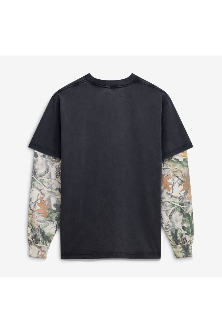 Men's Uscape Apparel  Black/Camo Michigan Wolverines Back Bay Twofer Heavyweight Long Sleeve T-Shirt, Alternate, color, Black