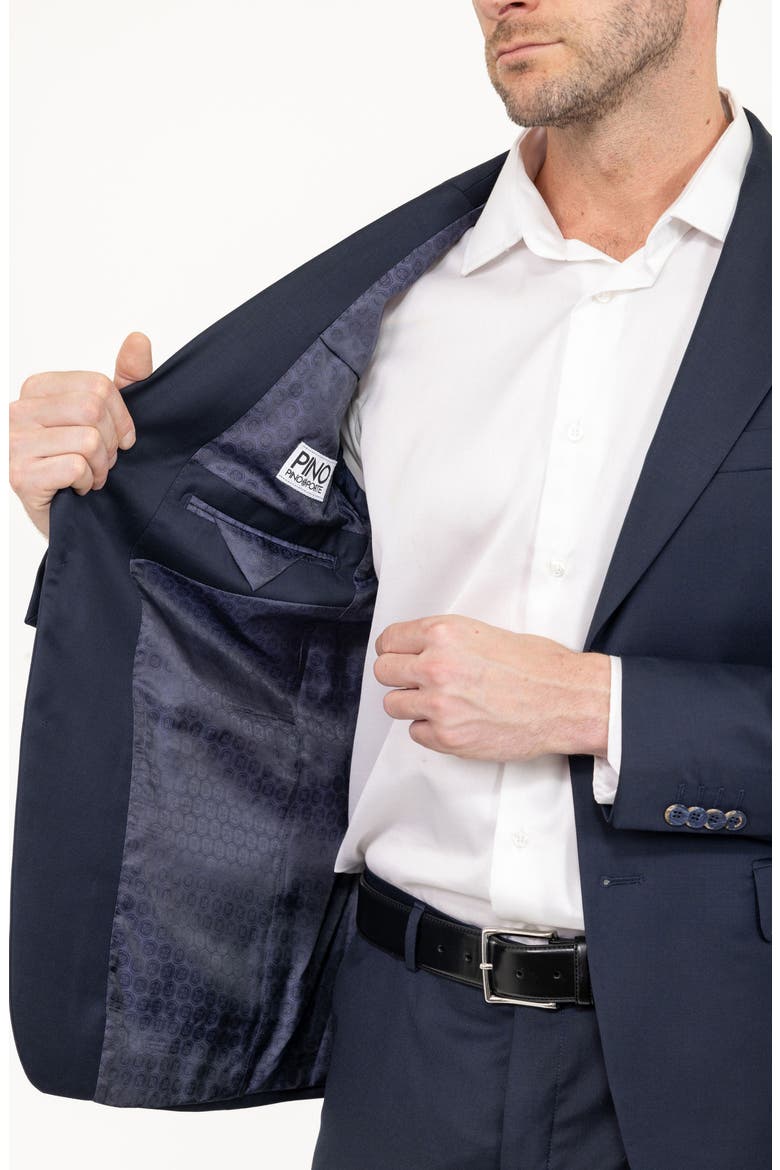 Solid Stretch Wool Suit, Alternate, color, NAVY