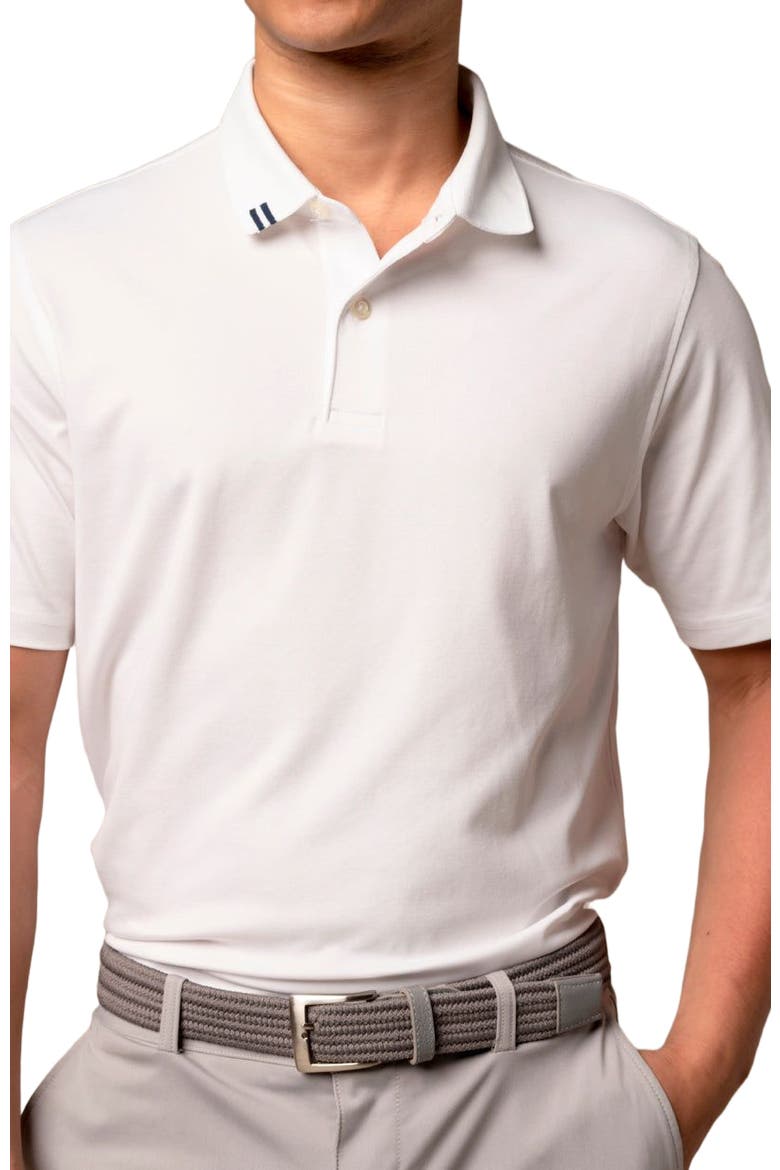 2Bar Solid Polo, Alternate, color, White