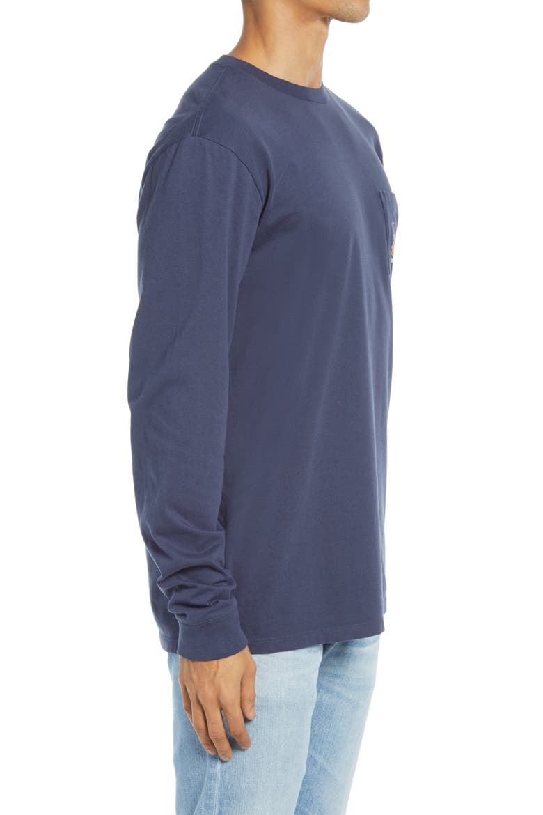 Men's Flying Through the Night Long Sleeve Pocket Graphic Tee, Alternate, color, BLUE BLAZER