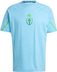 adidas Men's adidas Blue Seattle Sounders FC 2024 Travel Raglan T-Shirt