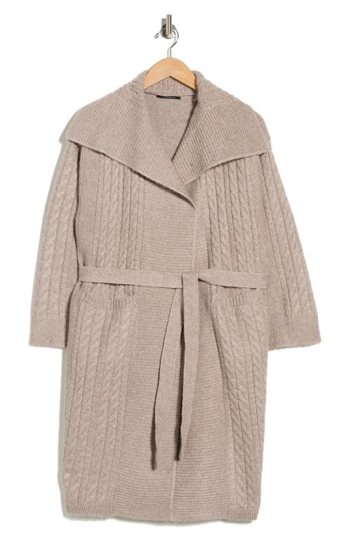 T Tahari Braided Cable Duster Cardigan In Multi