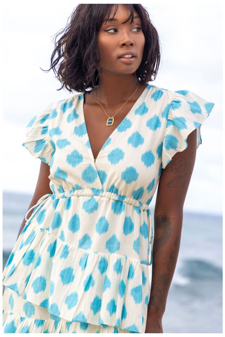 mica dress Mer St. Barth Women's Tiered Maxi Cream Aqua Ikat (Women) the Mica is an Size:XXSMALL Rails dress YGroup_colourway-primrose Stylish Crochet Maxi Dress