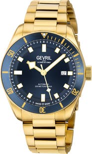 GEVRIL Yorkville Swiss Automatic Bracelet Watch, 43mm