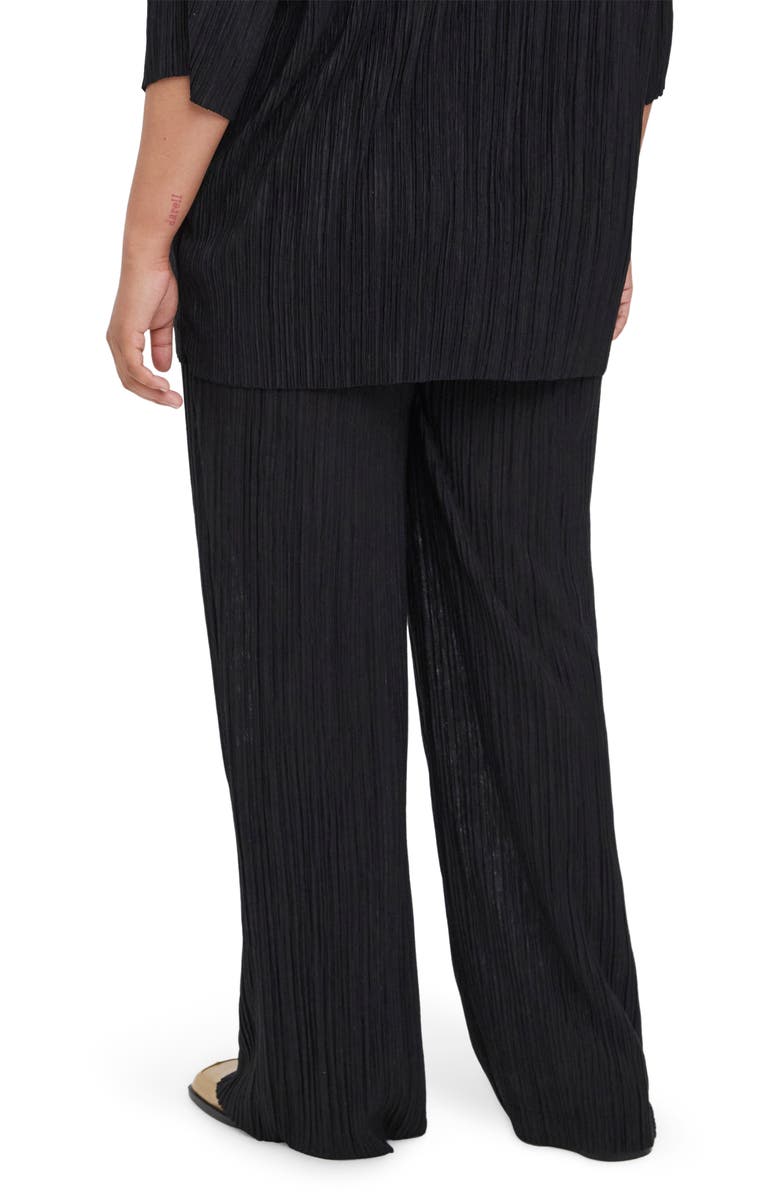 VERO MODA CURVE Cari High Waist Plissé Wide Leg Pants, Alternate, color,