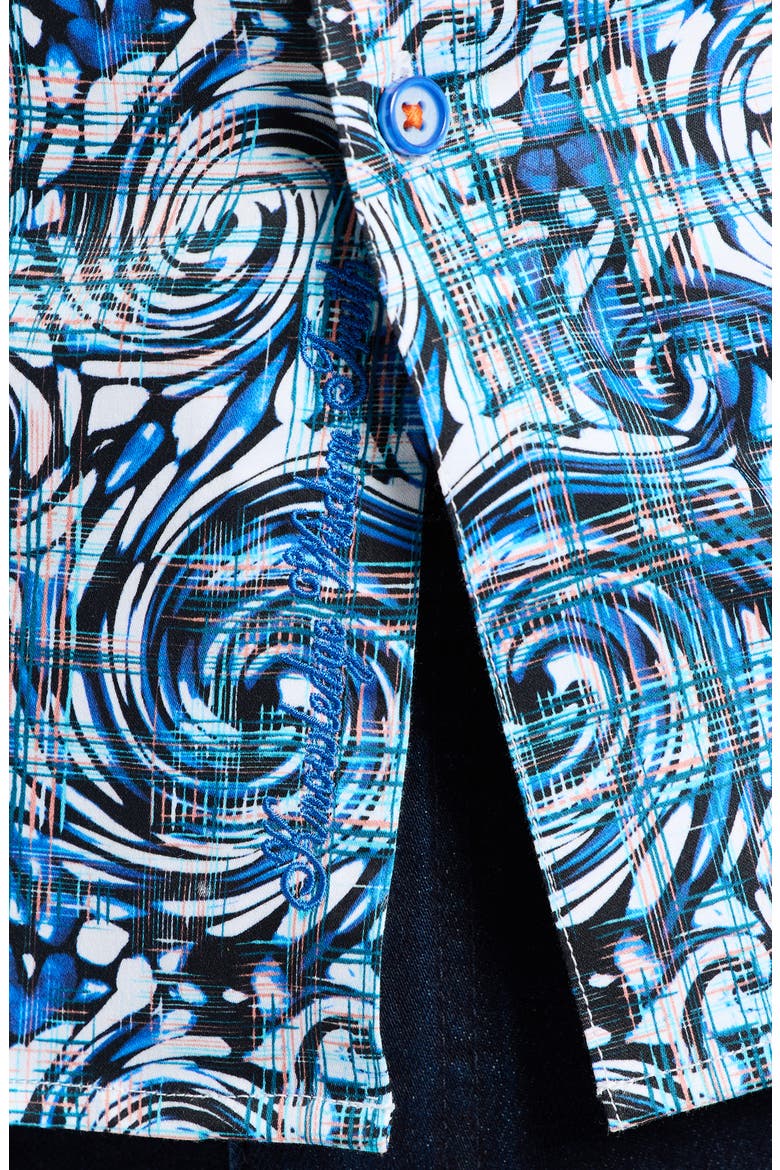 Zeth Long Sleeve Button-Up Shirt, Alternate, color, BLUE MULTI
