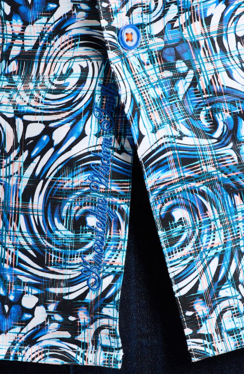 Robert Graham Zeth Long Sleeve Button-Up Shirt, Alternate, color, Blue Multi